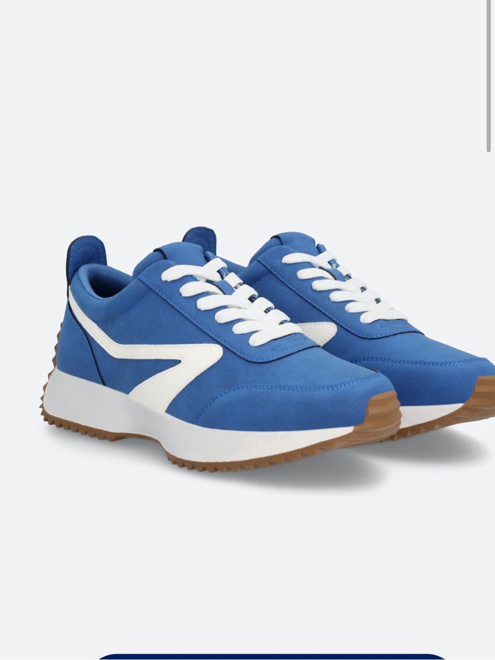 Steve Madden Blue and White Retro Runner Sneakers